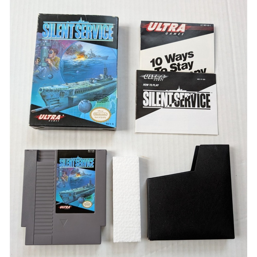 Silent Service‎ NES Complete in Box Nintendo Entertainment System 1989 CIB